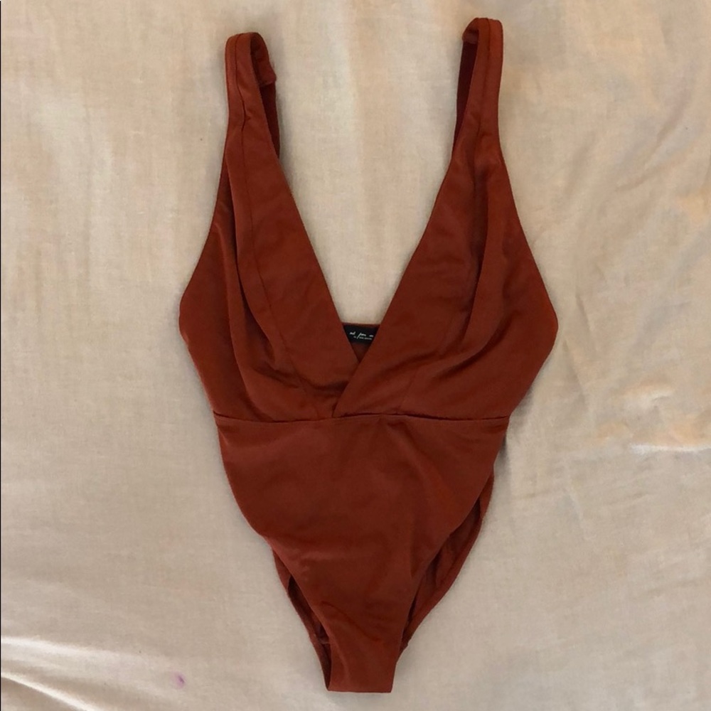 Urban Outfitters Metallic Burnt Orange Bodysuit